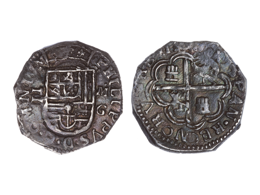 1556-1598 Spain Philip II Silver Two Reales – EF