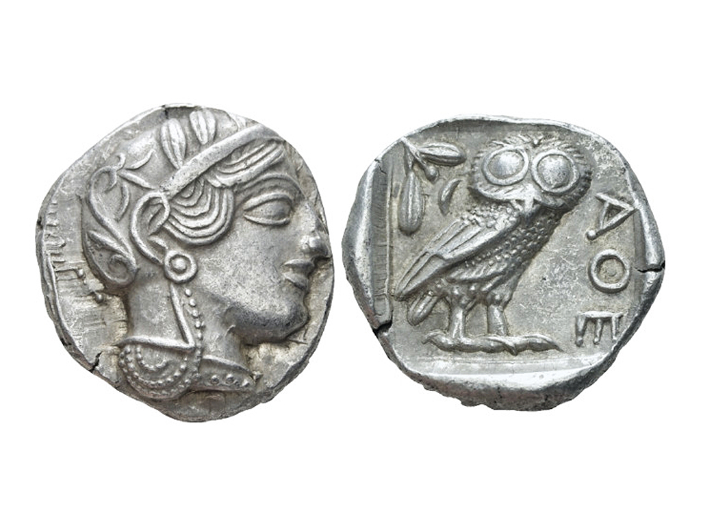 c.449BC Attica Athens Owl Silver Tetradrachm – gVF