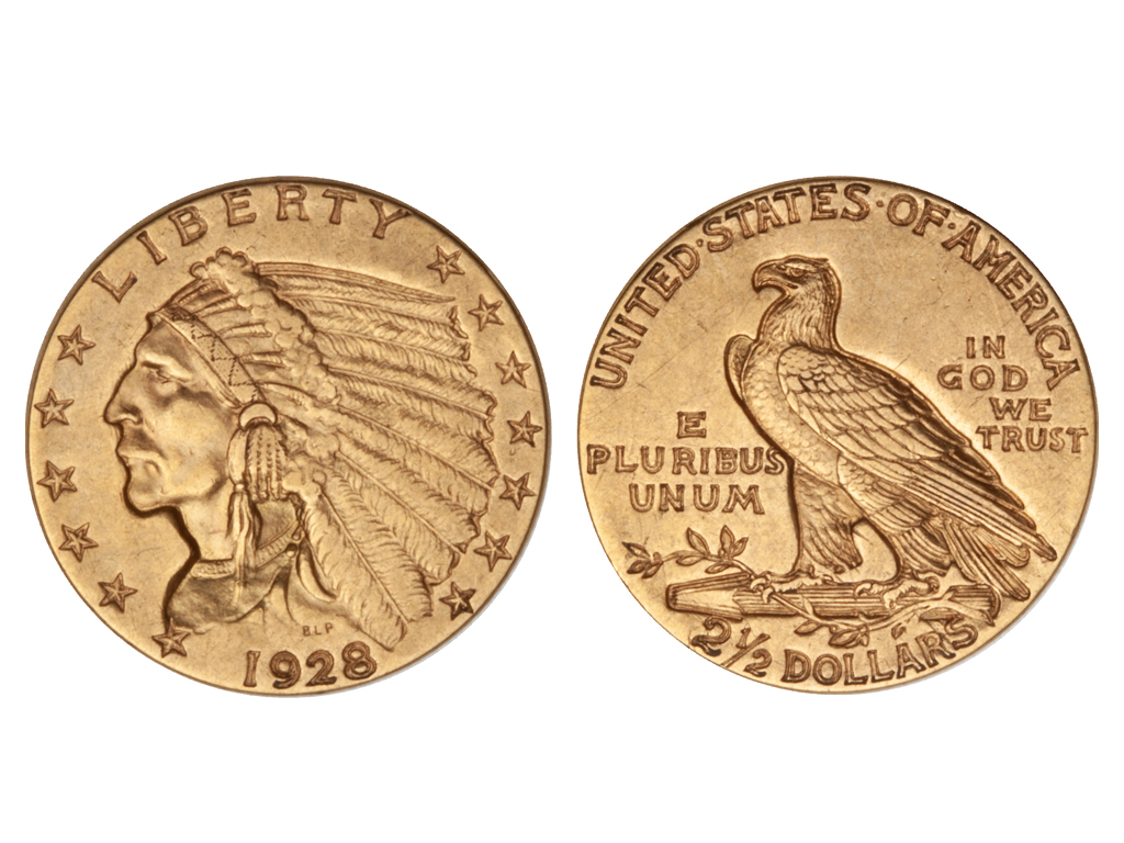 1928 U.S.A Gold $2½ Quater Eagle – aEF