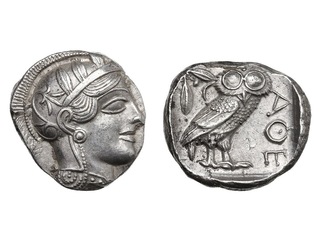 c.454-404BC Attica Athens Owl Silver Tetradrachm – EF