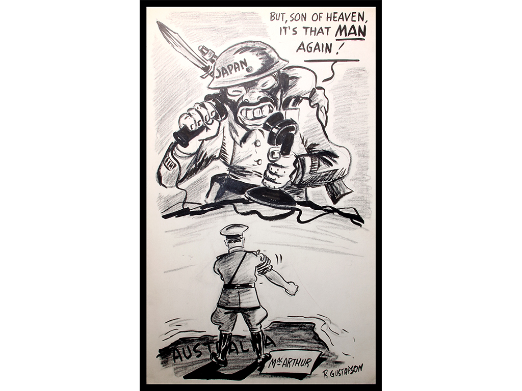 1940’s WWII Original Propaganda Cartoon Its That Man Again! – Robert. D. Gustafson