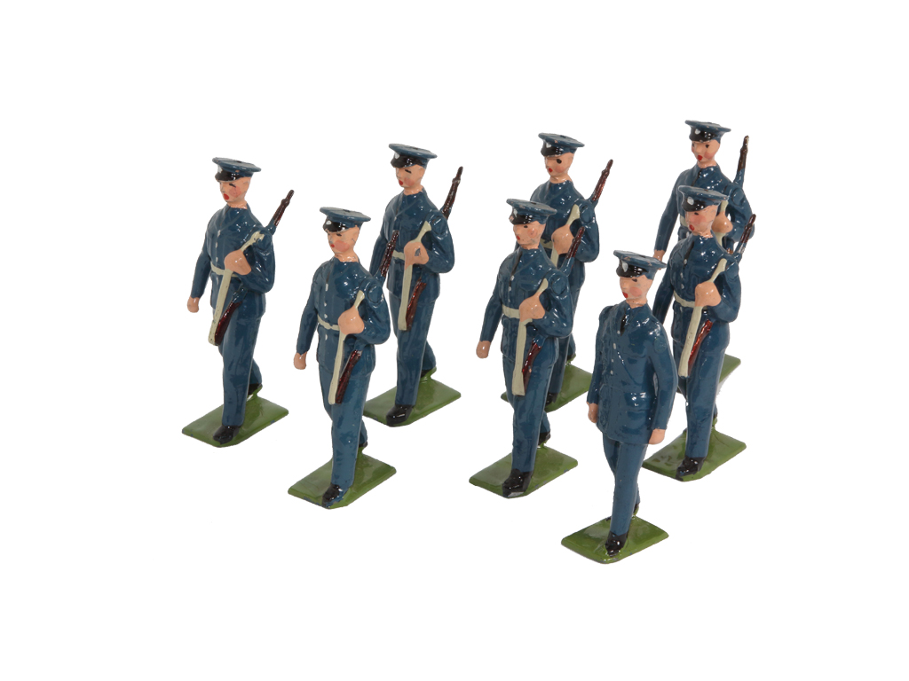 c.1950’s Vintage W. Britains Royal Air Force Staff Officers Lead Toy Soldiers (8)