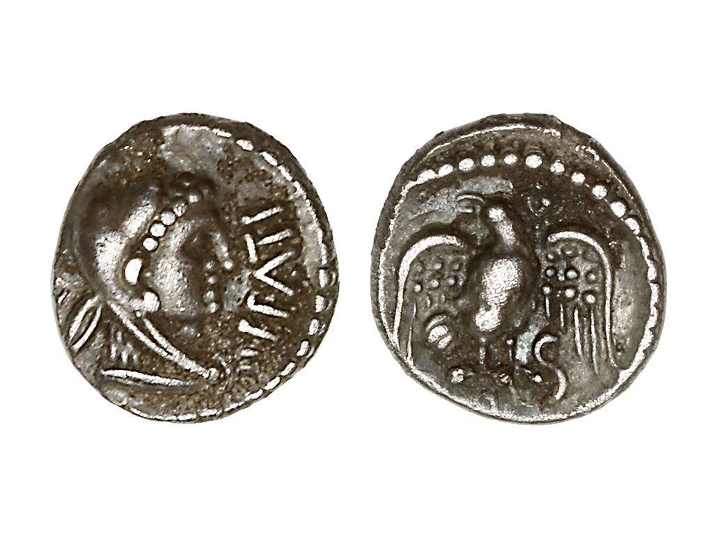 35-43A.D. Celtic Britain Trinovantes & Catuvellauni, Epaticcus Silver Unit – gVF