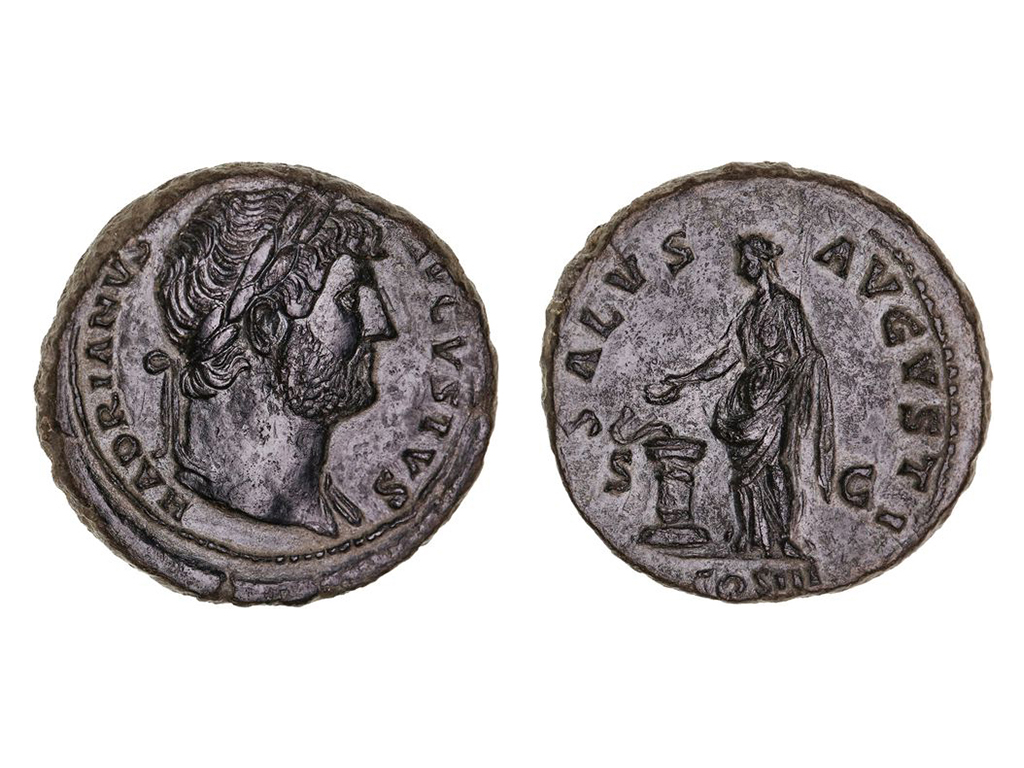 117-138AD Hadrian Bronze As – EF