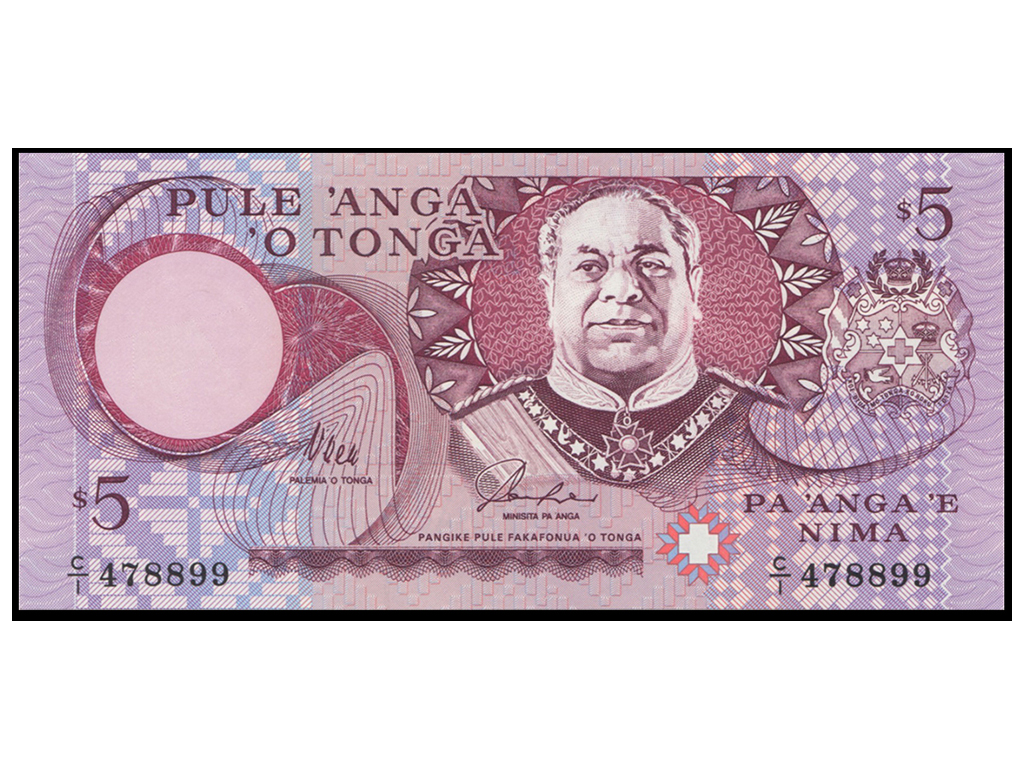 1995 Tonga Five Pa’anga P.33a – Unc