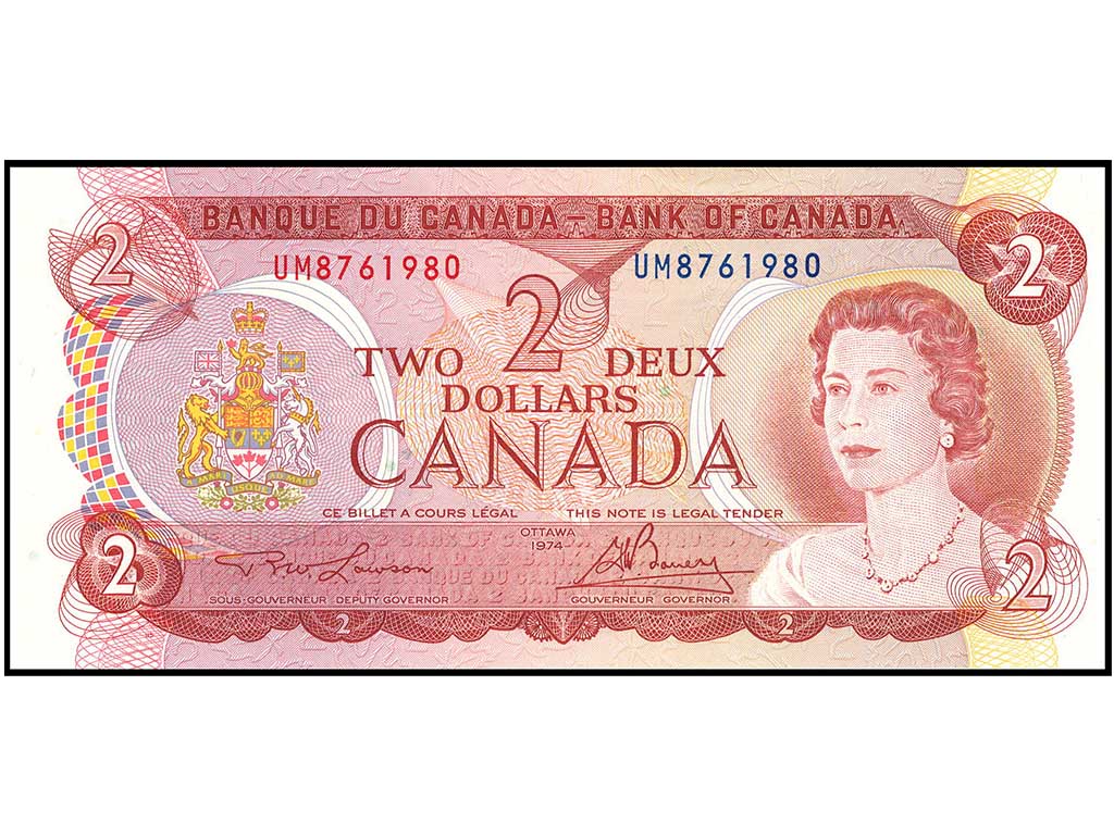 1974 Canada QEII Two Dollars P.86a – Unc