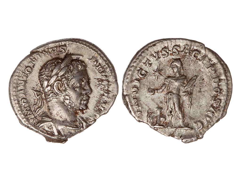 218-222AD Elagabalus Silver Denarius – aEF