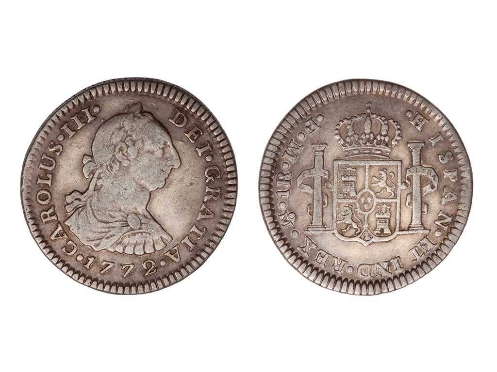 1777 Mexico Carolus III Silver Real – nVF/VF