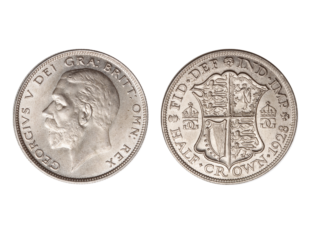 1928 Great Britain George V Halfcrown – Unc