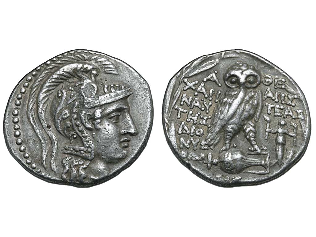 c.144-3BC Attica Athens Owl ‘New Style’ Silver Tetradrachm – gVF