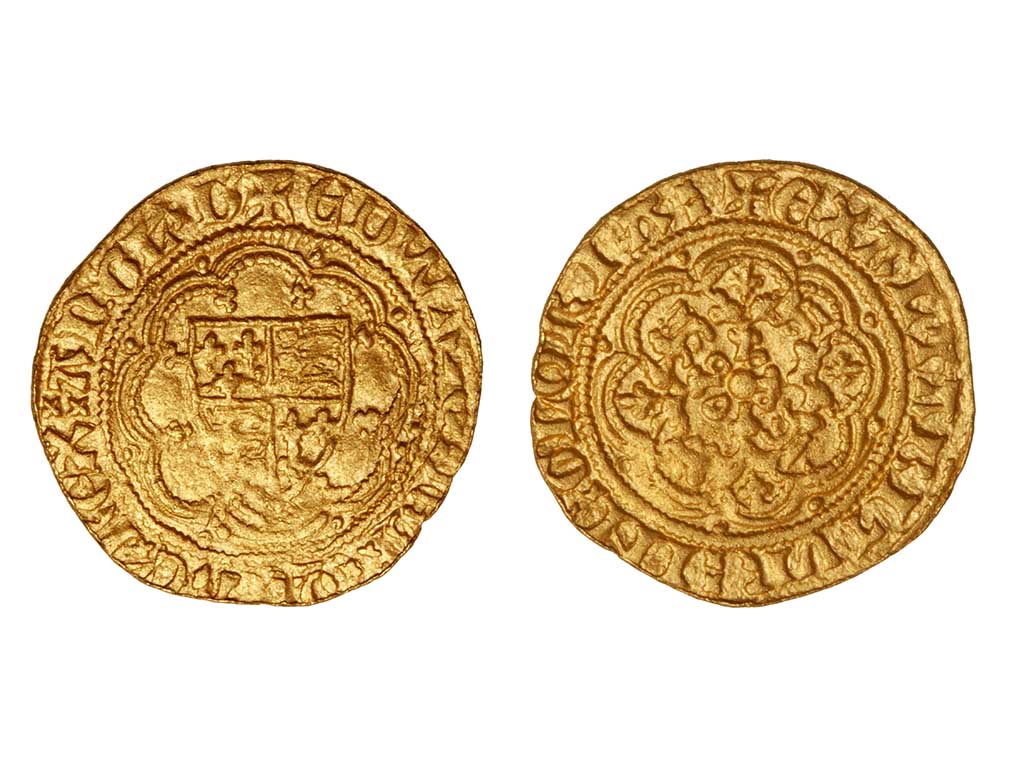 1327-1377 Great Britain Edward III Gold Quarter Noble – nVF