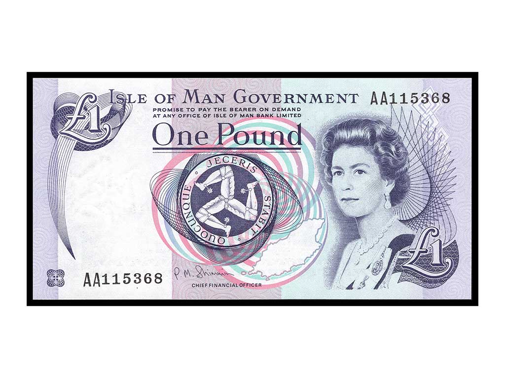 2009 Isle of Man QEII One Pound AA Prefix P.40c – Unc