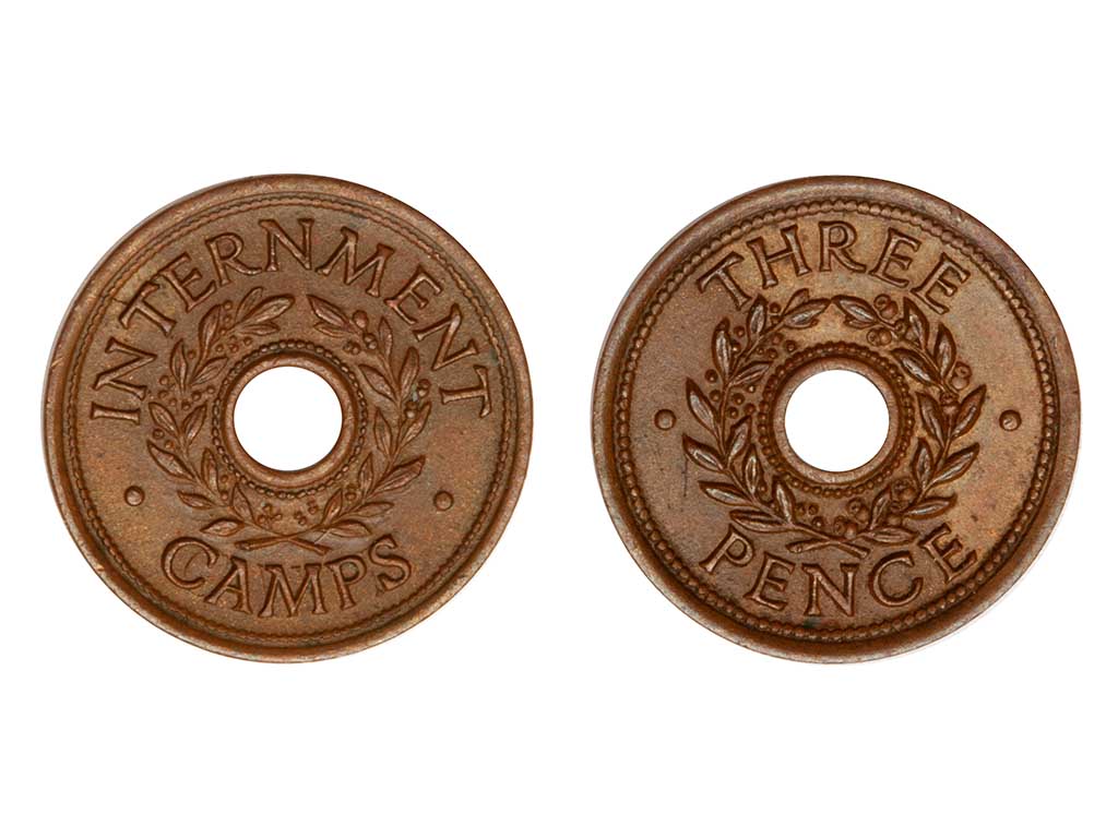 1941 Australia Internment Camp Threepence – EF