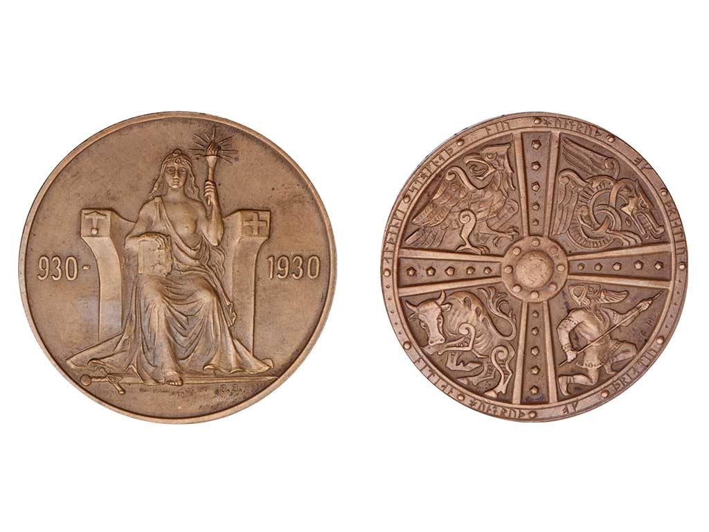 1930 Iceland Christian X Bronze 2 Krónur – Unc